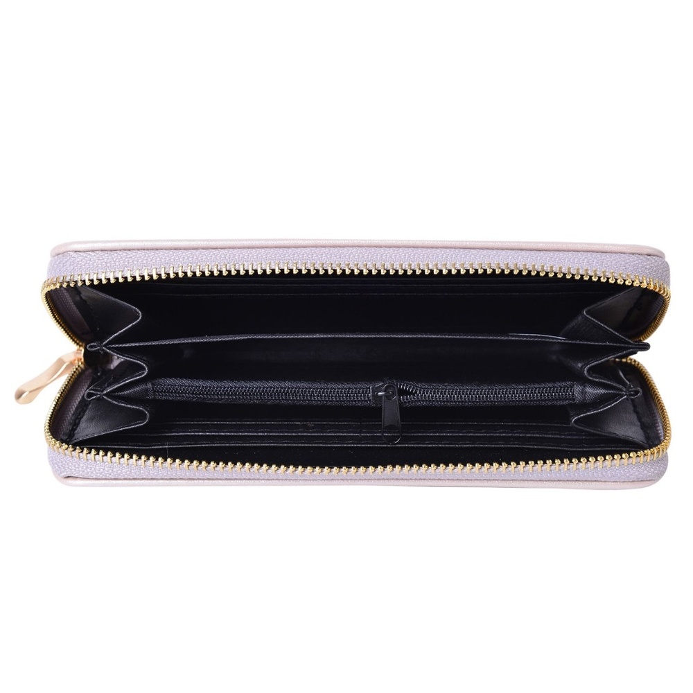 Silver Star Laser Cut Pattern Faux Leather Wallet - Picture 4 of 4